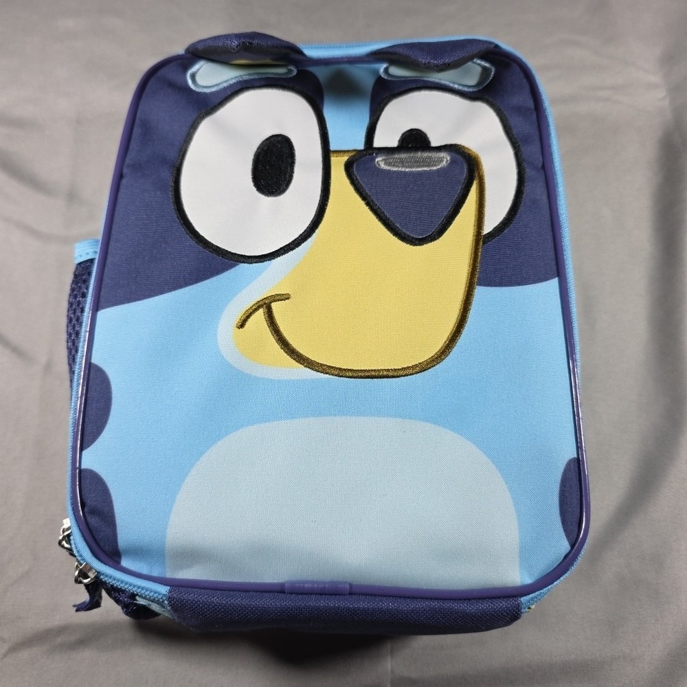 Bluey Insulated Kid's Blue Lunch Bag with Mesh Pocket on Side NEW‎